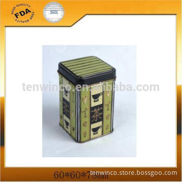 Popular rectangular metal tea tins factory price wholesale